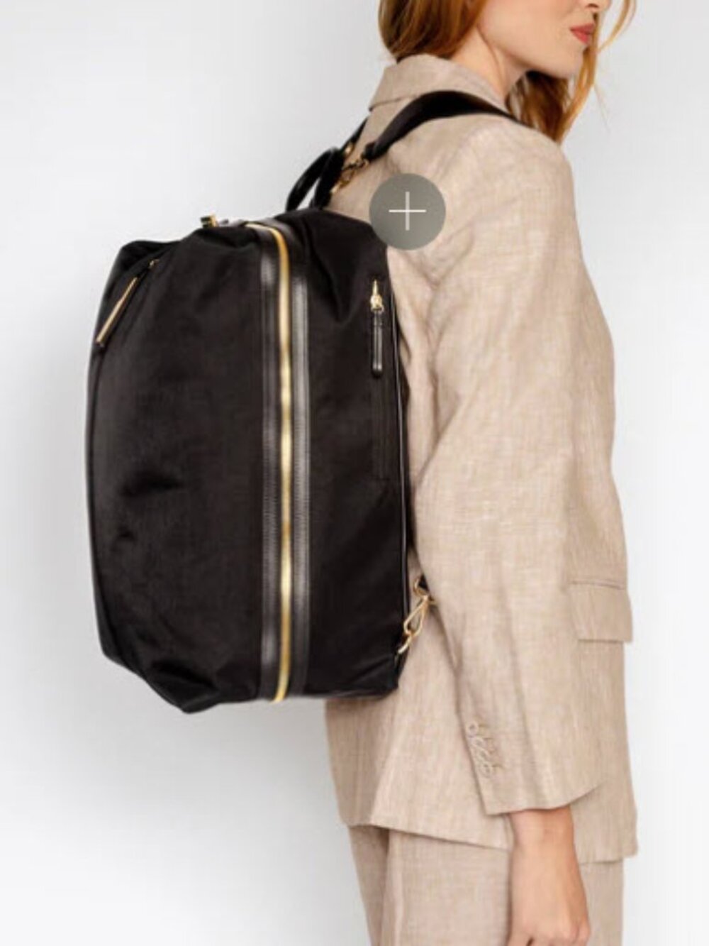 Caraa Studio 2 XL Backpack Bookbag Black with Gold